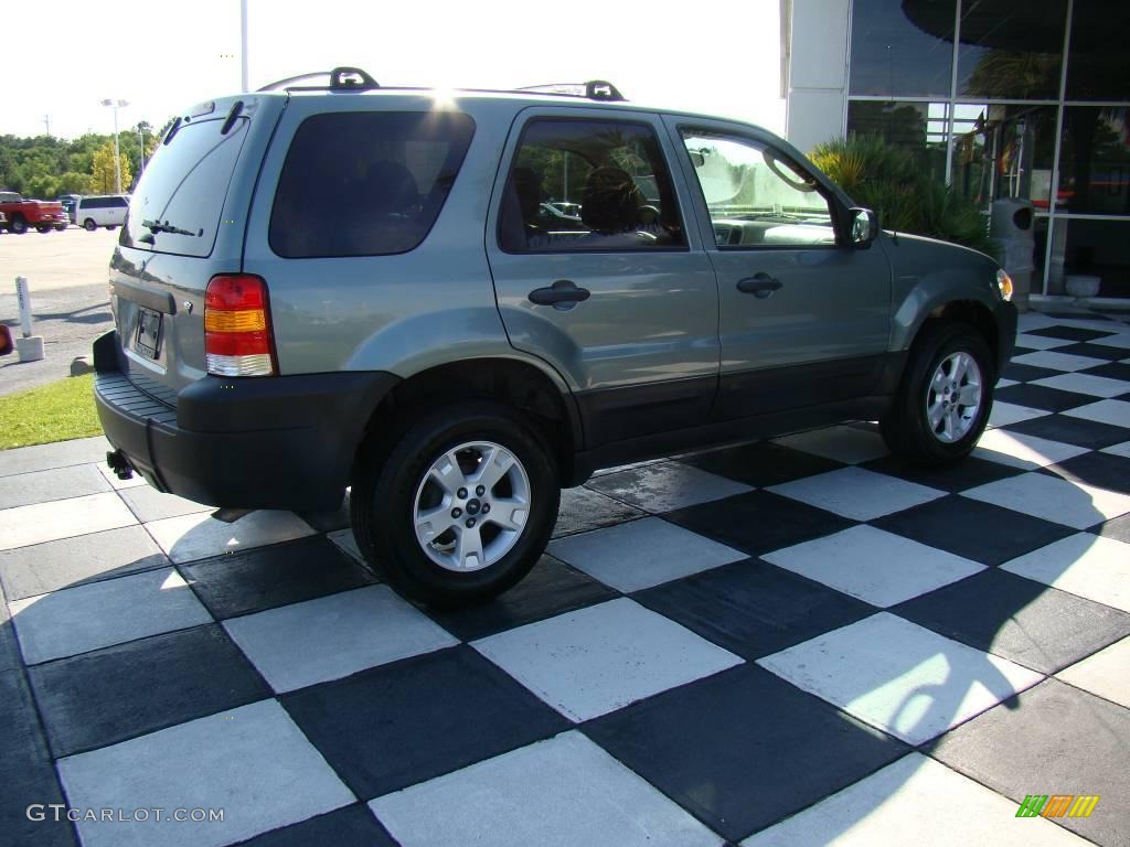 2007 Escape XLT V6 - Titanium Green Metallic / Medium/Dark Pebble photo #8