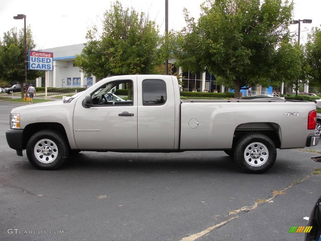 2009 Silverado 1500 Extended Cab 4x4 - Silver Birch Metallic / Dark Titanium photo #3