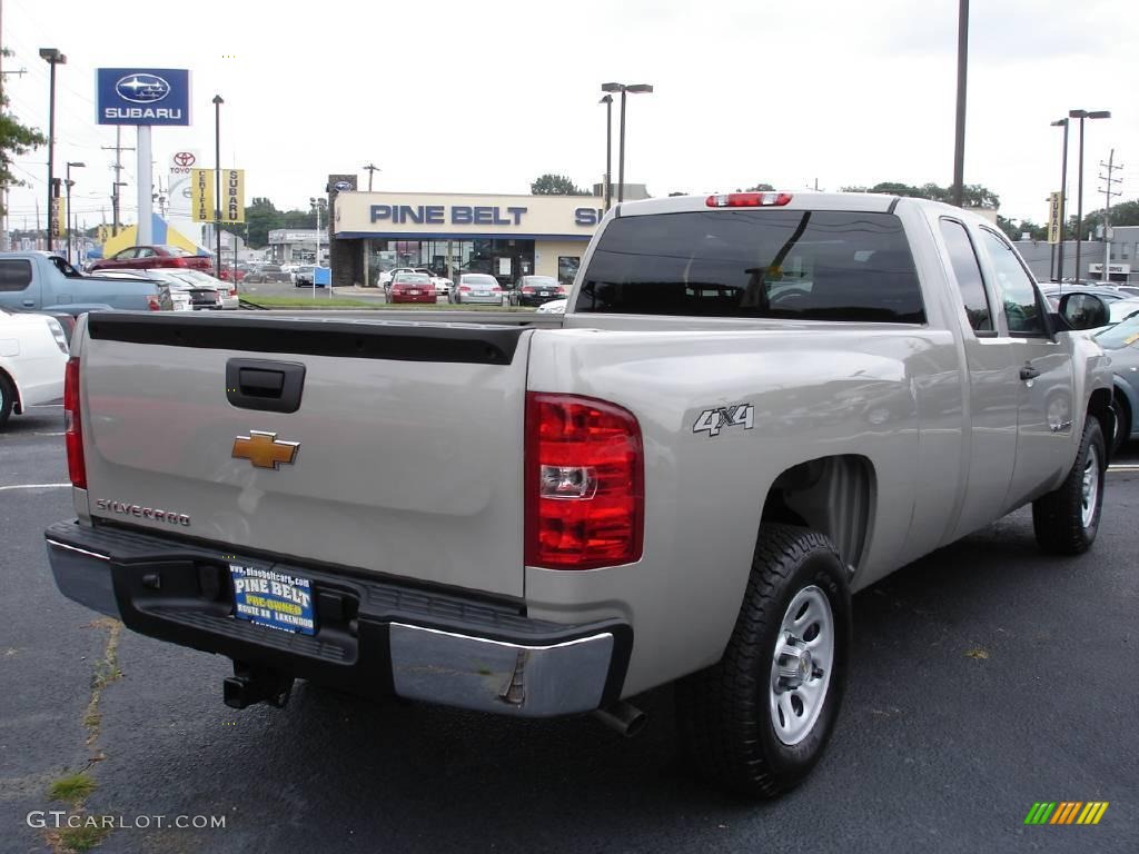 2009 Silverado 1500 Extended Cab 4x4 - Silver Birch Metallic / Dark Titanium photo #4