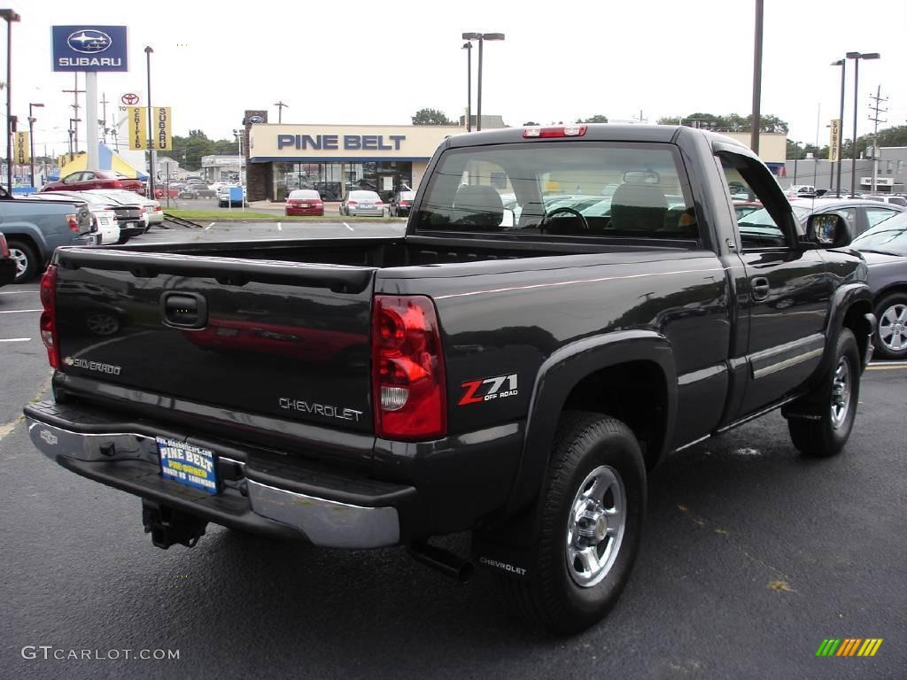 2003 Silverado 1500 LS Regular Cab 4x4 - Dark Gray Metallic / Dark Charcoal photo #4