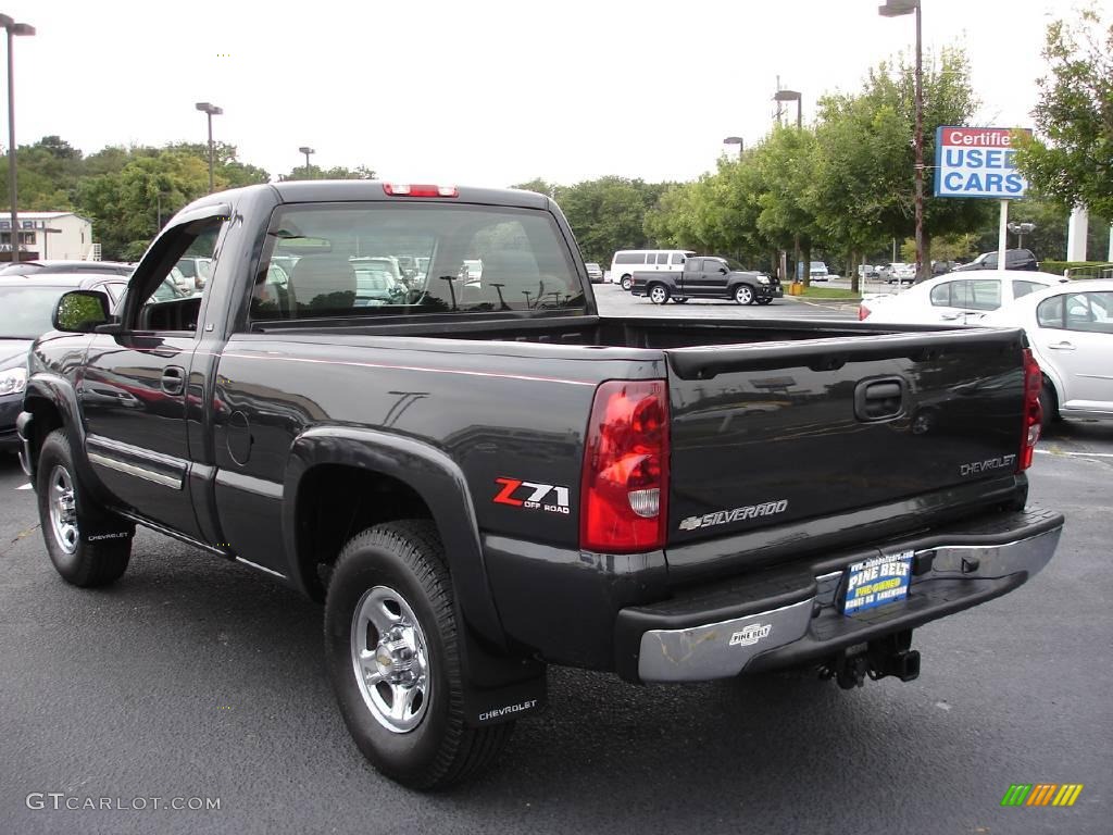 2003 Silverado 1500 LS Regular Cab 4x4 - Dark Gray Metallic / Dark Charcoal photo #5