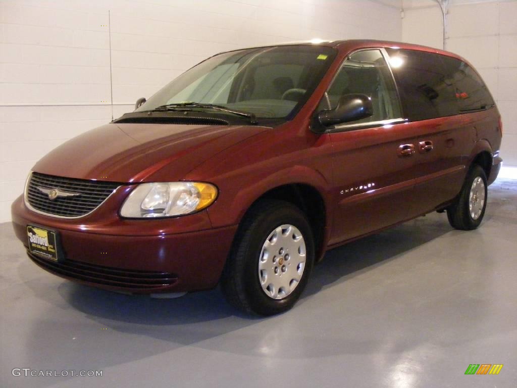2001 Town & Country LX - Dark Garnet Red Pearl / Taupe photo #1