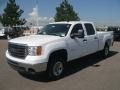 2009 Summit White GMC Sierra 2500HD Work Truck Crew Cab 4x4  photo #3