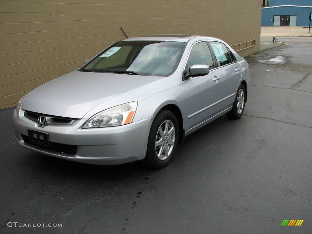2003 Accord EX V6 Sedan - Satin Silver Metallic / Black photo #2
