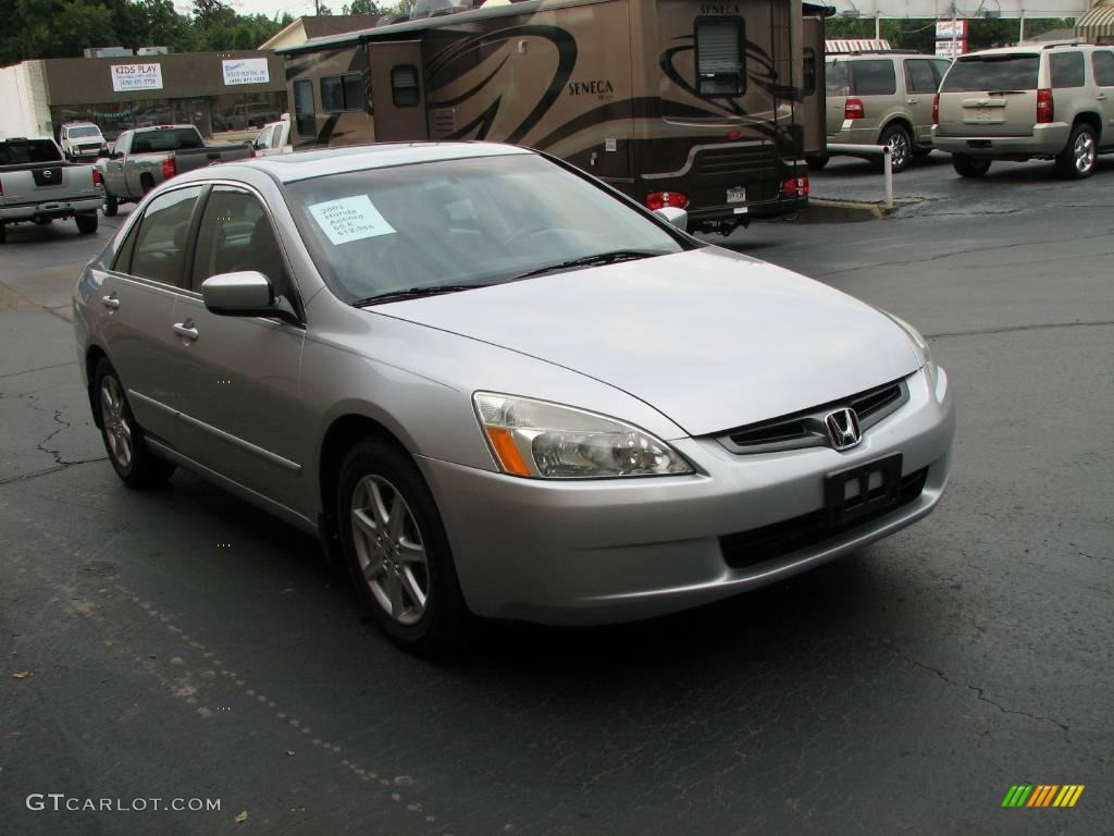2003 Accord EX V6 Sedan - Satin Silver Metallic / Black photo #4