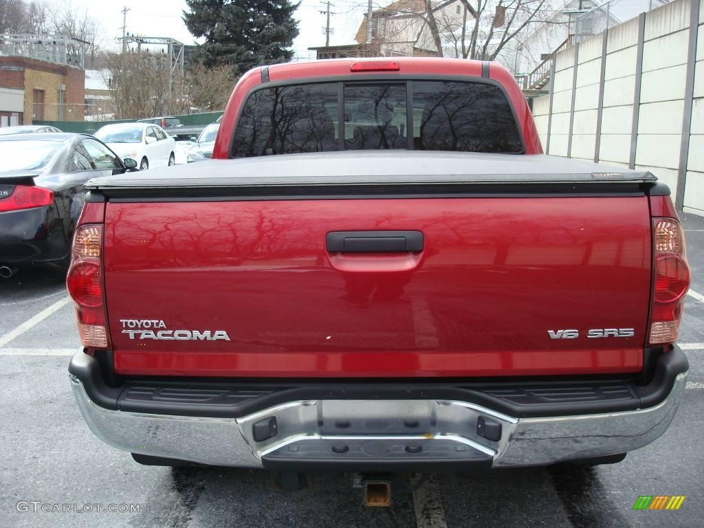 2005 Tacoma V6 TRD Double Cab 4x4 - Impulse Red Pearl / Graphite Gray photo #3