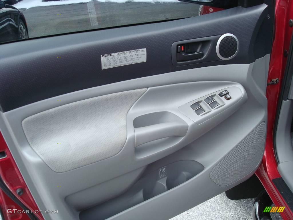 2005 Tacoma V6 TRD Double Cab 4x4 - Impulse Red Pearl / Graphite Gray photo #13