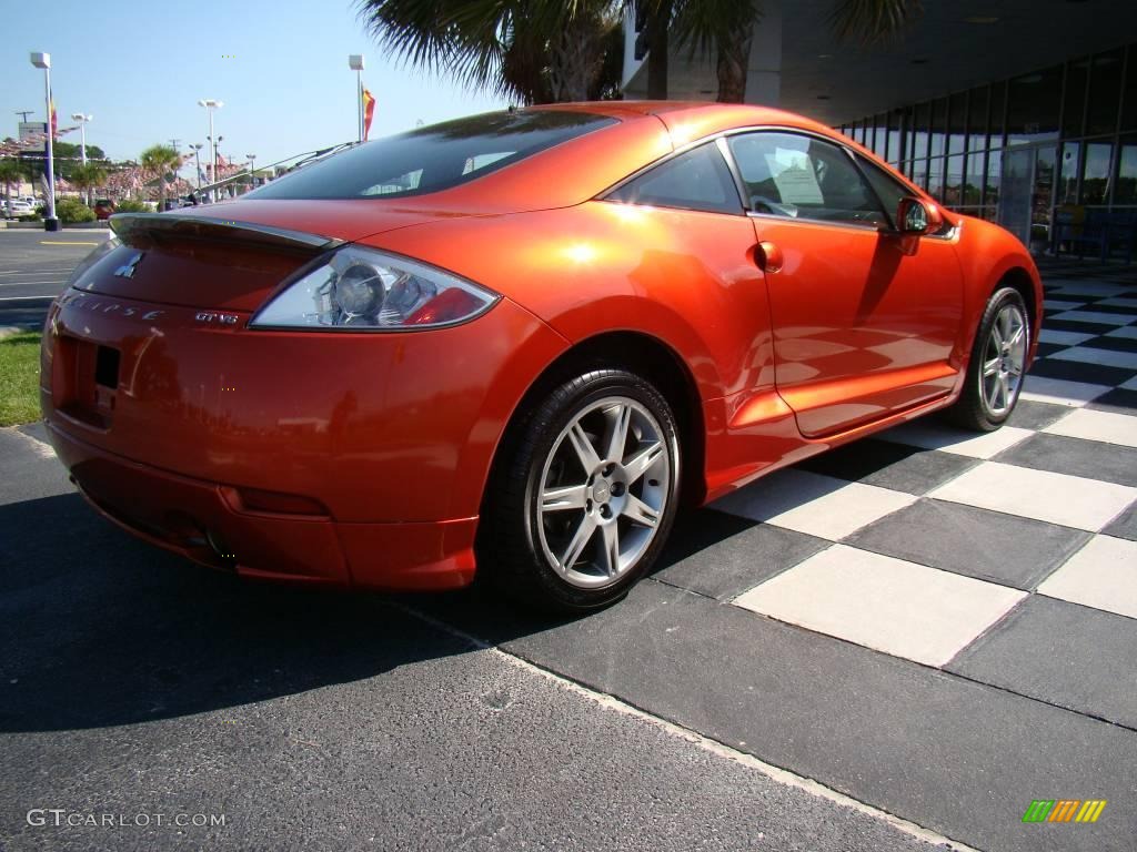 2006 Eclipse GT Coupe - Sunset Orange Pearlescent / Terra Cotta photo #6