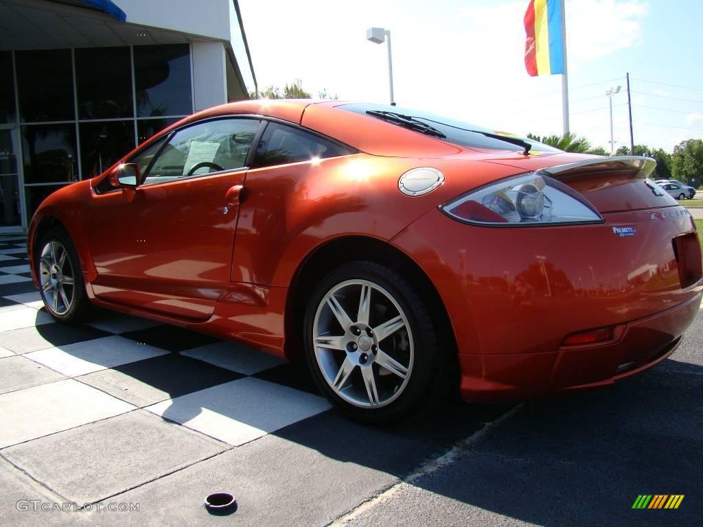 2006 Eclipse GT Coupe - Sunset Orange Pearlescent / Terra Cotta photo #8