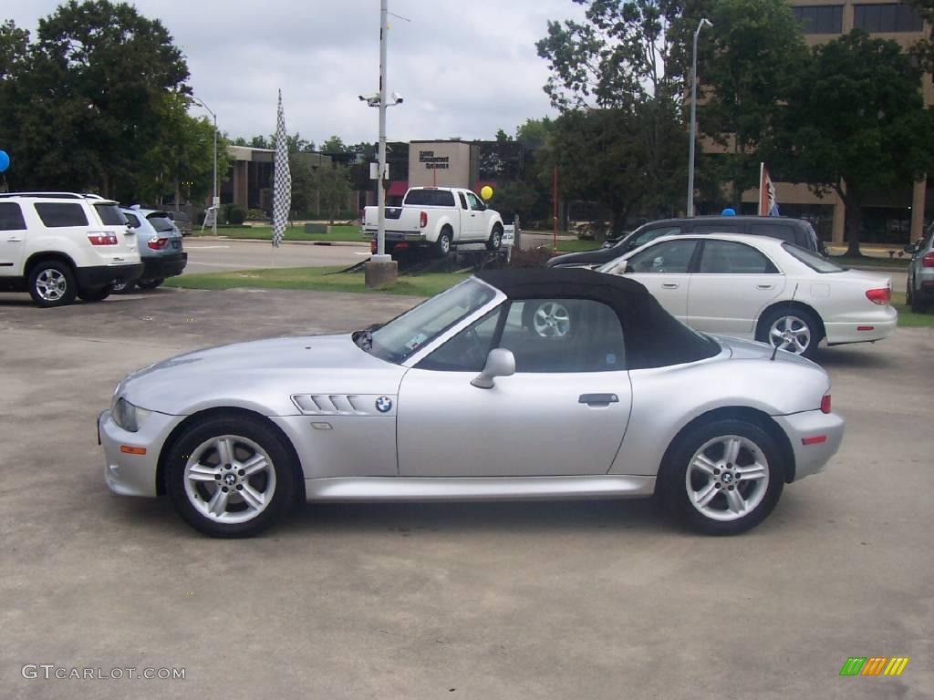 2002 Z3 2.5i Roadster - Titanium Silver Metallic / Black photo #2
