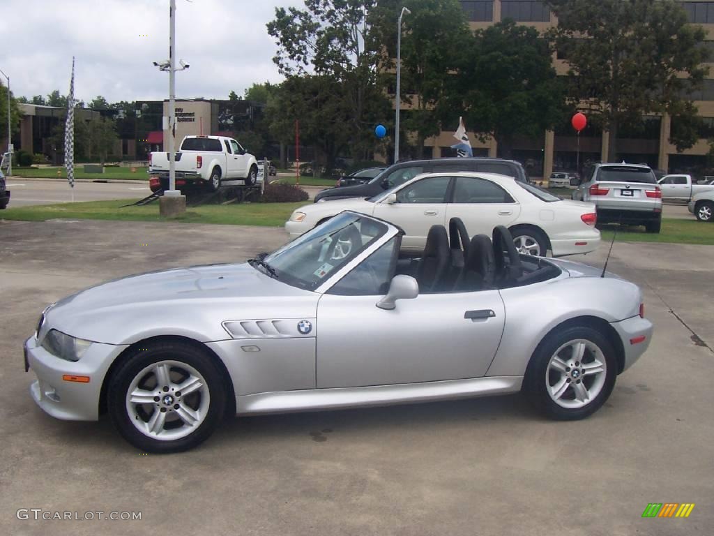2002 Z3 2.5i Roadster - Titanium Silver Metallic / Black photo #13