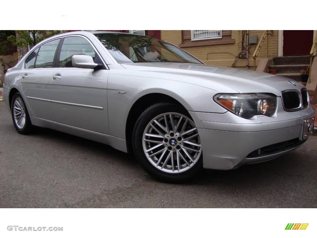 2003 7 Series 745i Sedan - Titanium Silver Metallic / Basalt Grey/Flannel Grey photo #2