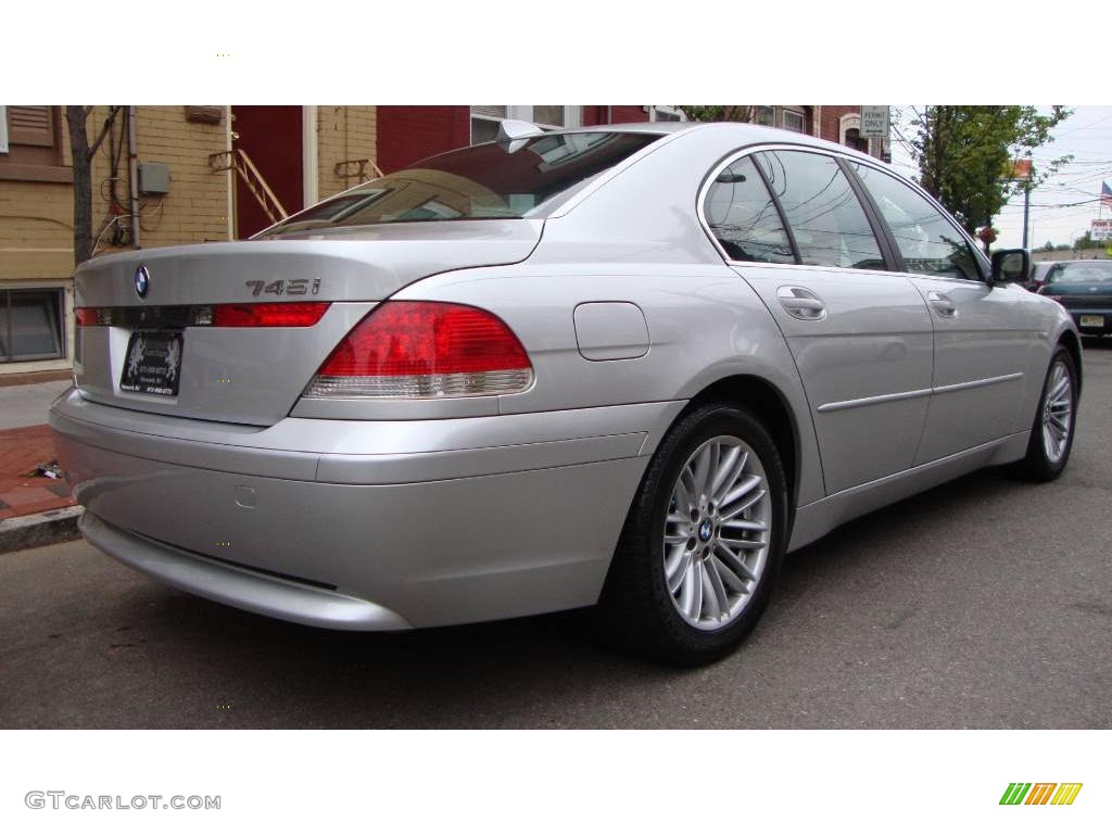 2003 7 Series 745i Sedan - Titanium Silver Metallic / Basalt Grey/Flannel Grey photo #4