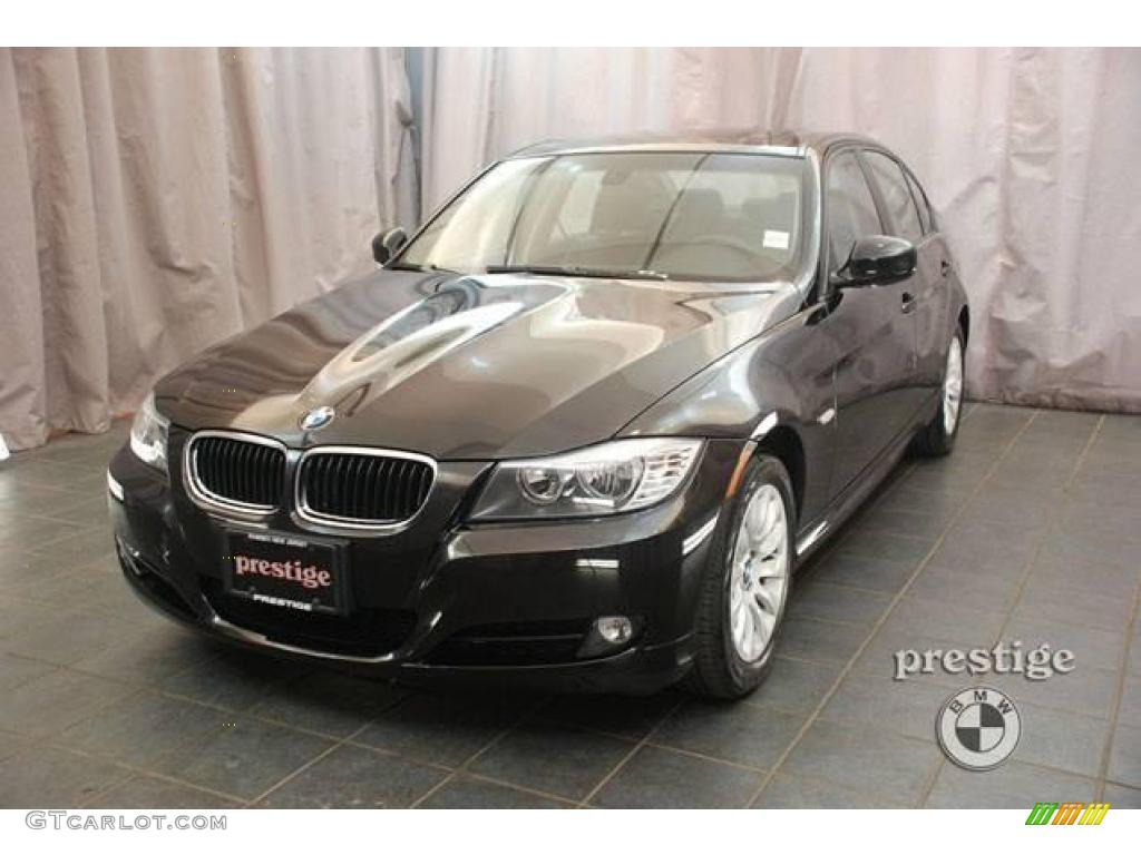 2009 3 Series 328i Sedan - Black Sapphire Metallic / Black photo #1