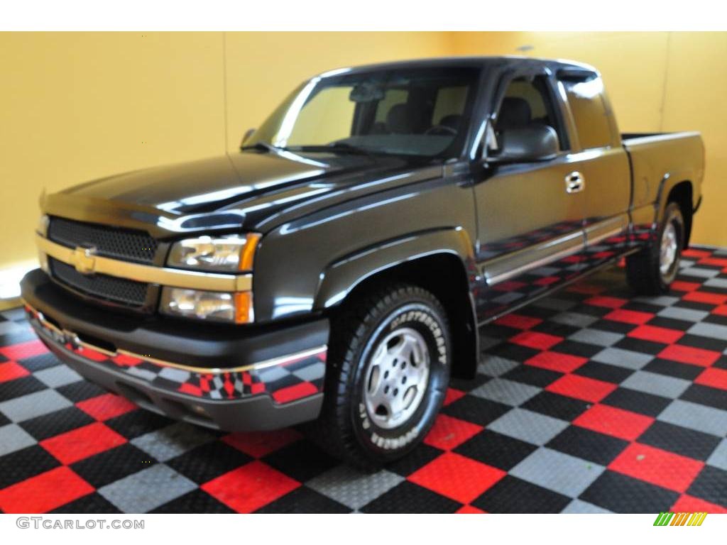 2003 Silverado 1500 LS Extended Cab 4x4 - Dark Gray Metallic / Dark Charcoal photo #3