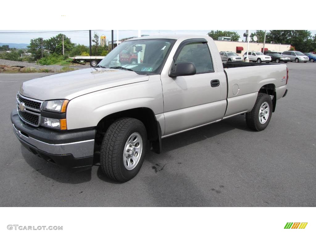 2006 Silverado 1500 Regular Cab 4x4 - Silver Birch Metallic / Dark Charcoal photo #1