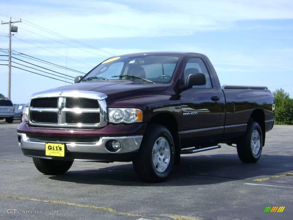 2004 Ram 1500 SLT Regular Cab 4x4 - Deep Molten Red Pearl / Dark Slate Gray photo #3