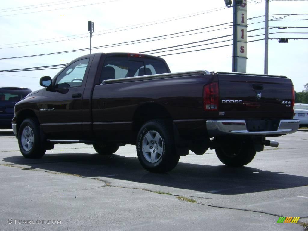 2004 Ram 1500 SLT Regular Cab 4x4 - Deep Molten Red Pearl / Dark Slate Gray photo #5