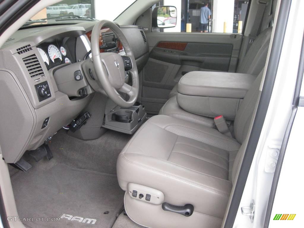 2007 Ram 3500 Laramie Quad Cab 4x4 - Bright White / Medium Slate Gray photo #5