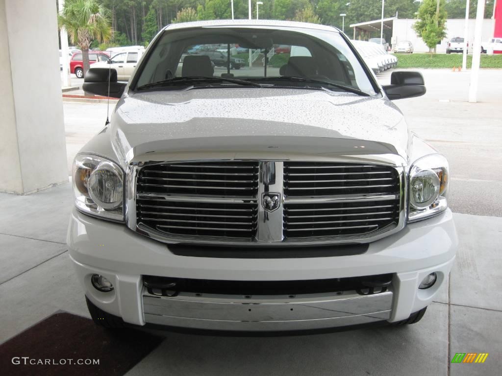 2007 Ram 3500 Laramie Quad Cab 4x4 - Bright White / Medium Slate Gray photo #13