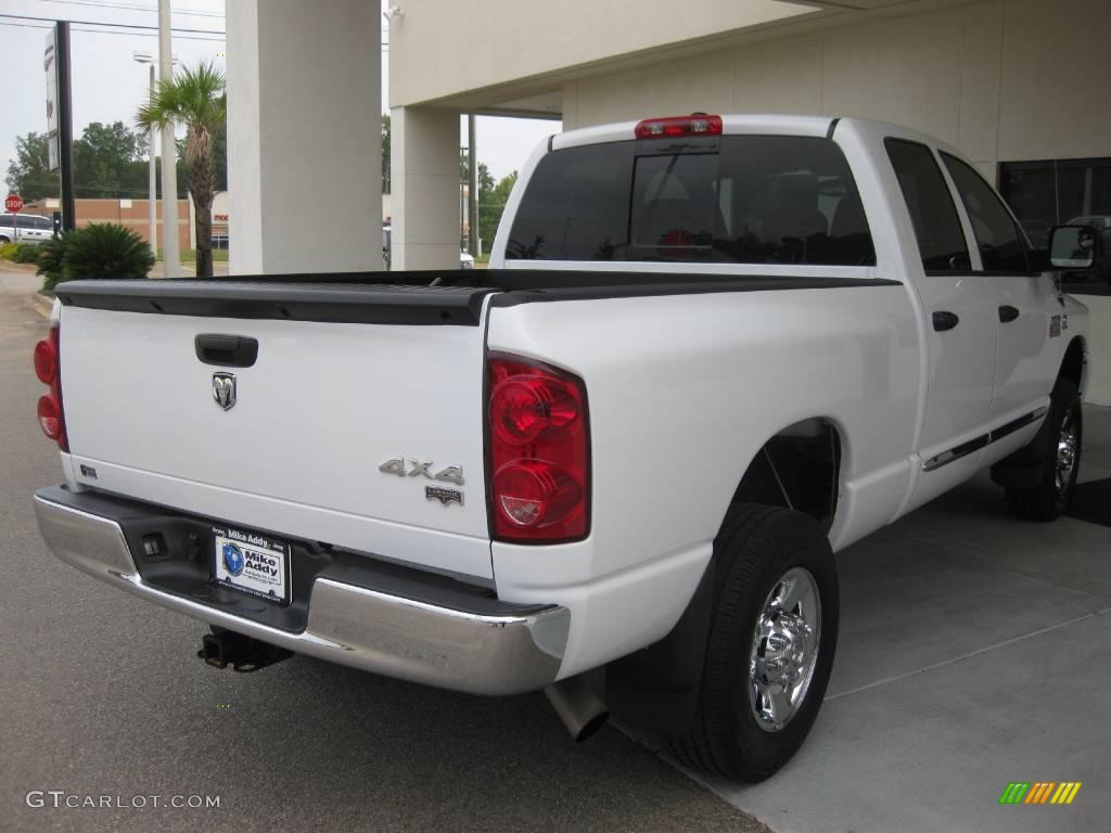 2007 Ram 3500 Laramie Quad Cab 4x4 - Bright White / Medium Slate Gray photo #17