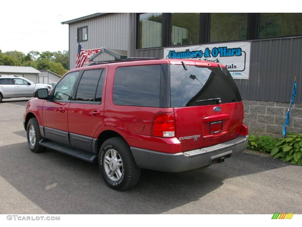 2003 Expedition XLT 4x4 - Laser Red Tinted Metallic / Flint Grey photo #12