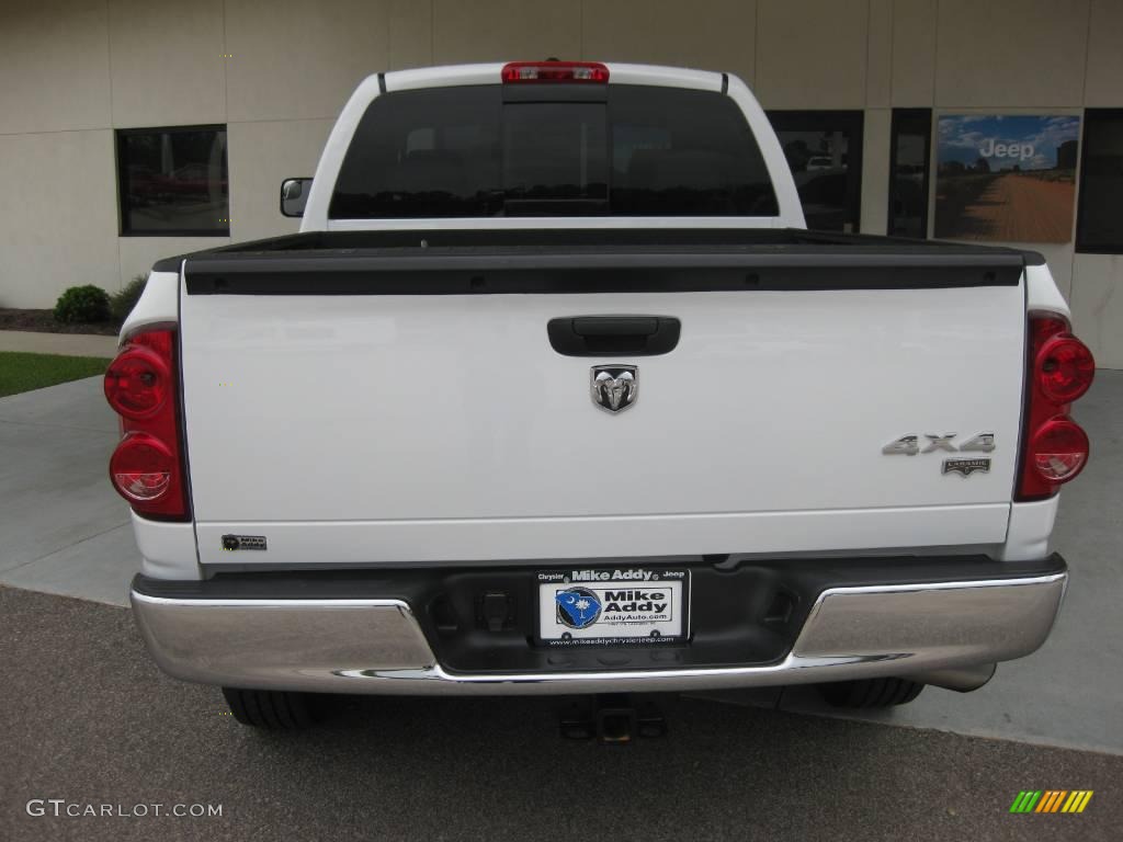 2007 Ram 3500 Laramie Quad Cab 4x4 - Bright White / Medium Slate Gray photo #24