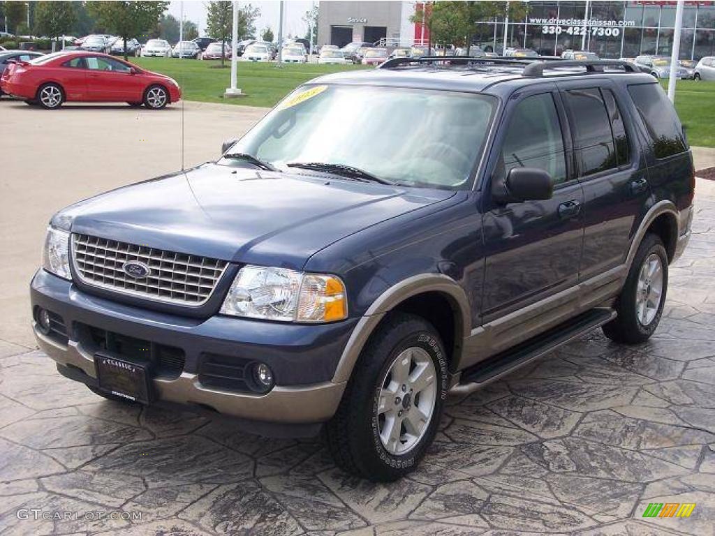 2003 Explorer Eddie Bauer 4x4 - Medium Wedgewood Blue Metallic / Medium Parchment Beige photo #2