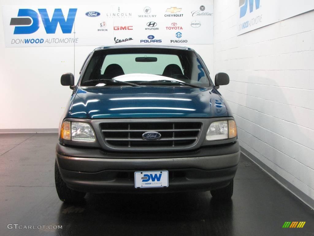 2001 F150 XL SuperCab - Island Blue Metallic / Medium Graphite photo #8