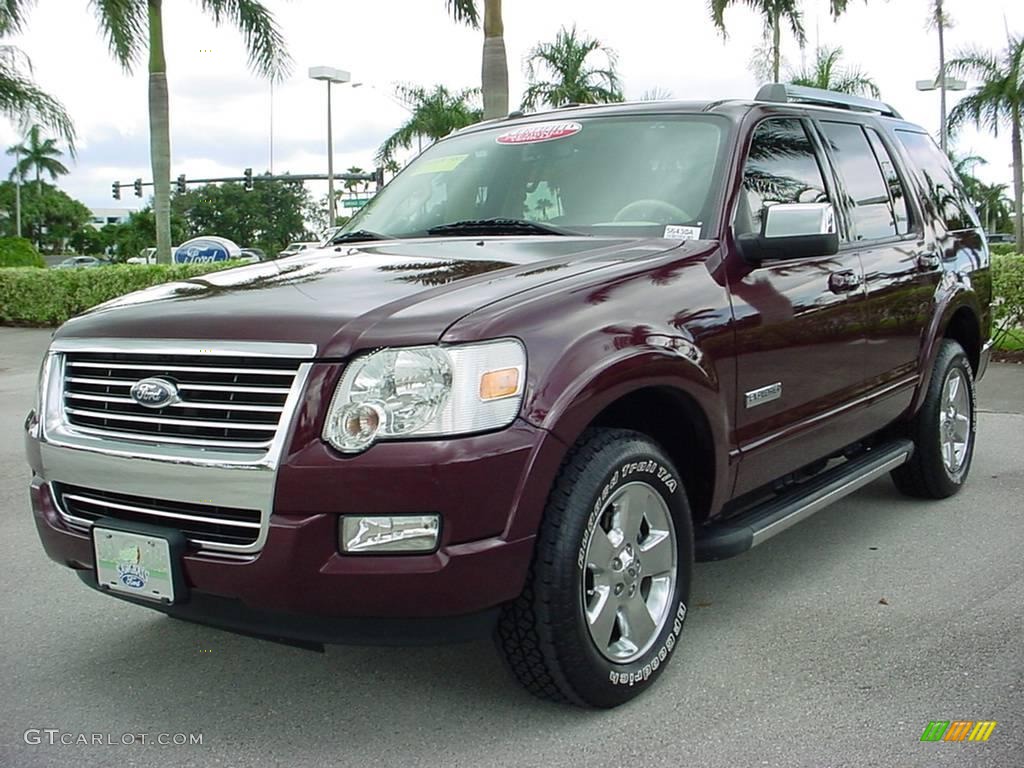 2006 Explorer Limited - Dark Cherry Metallic / Camel photo #8