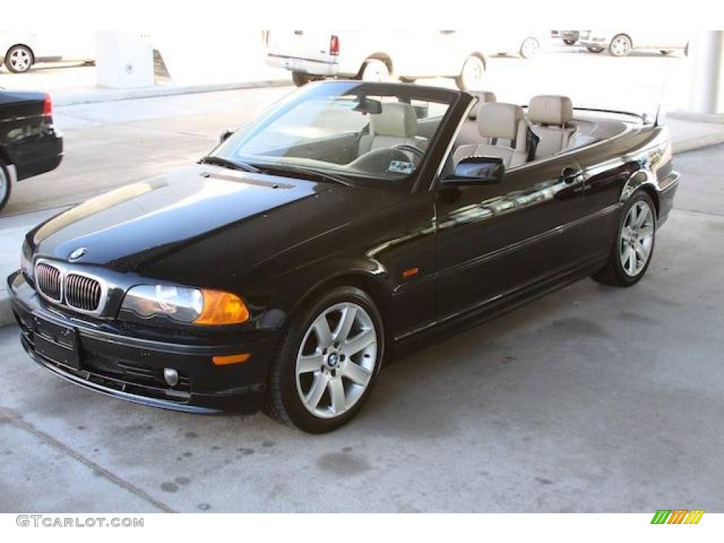 2001 3 Series 325i Convertible - Jet Black / Beige photo #5