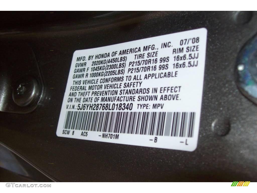 2008 Element EX AWD - Galaxy Gray Metallic / Titanium/Black photo #24