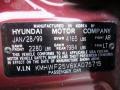 1999 Ruby Red Hyundai Sonata GLS V6  photo #15