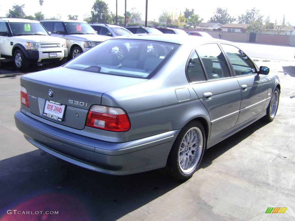 2003 5 Series 530i Sedan - Slate Green Metallic / Grey photo #3