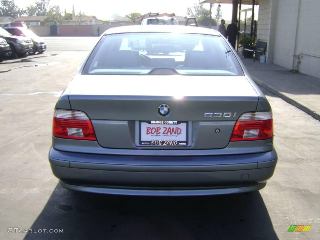 2003 5 Series 530i Sedan - Slate Green Metallic / Grey photo #7