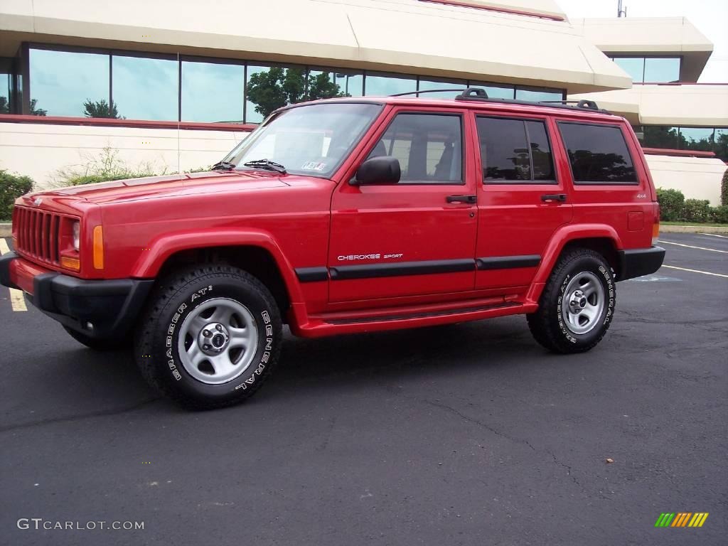 1999 Cherokee Sport 4x4 - Flame Red / Agate photo #1