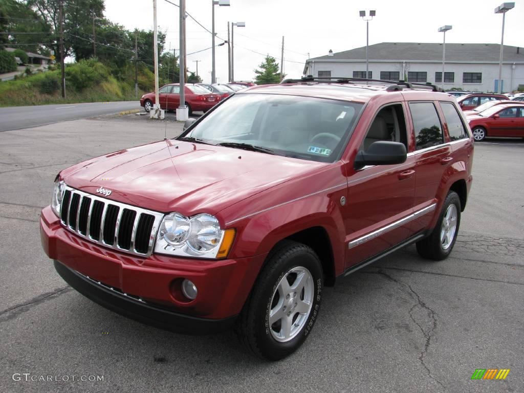 2006 Grand Cherokee Limited 4x4 - Inferno Red Crystal Pearl / Dark Khaki/Light Graystone photo #3