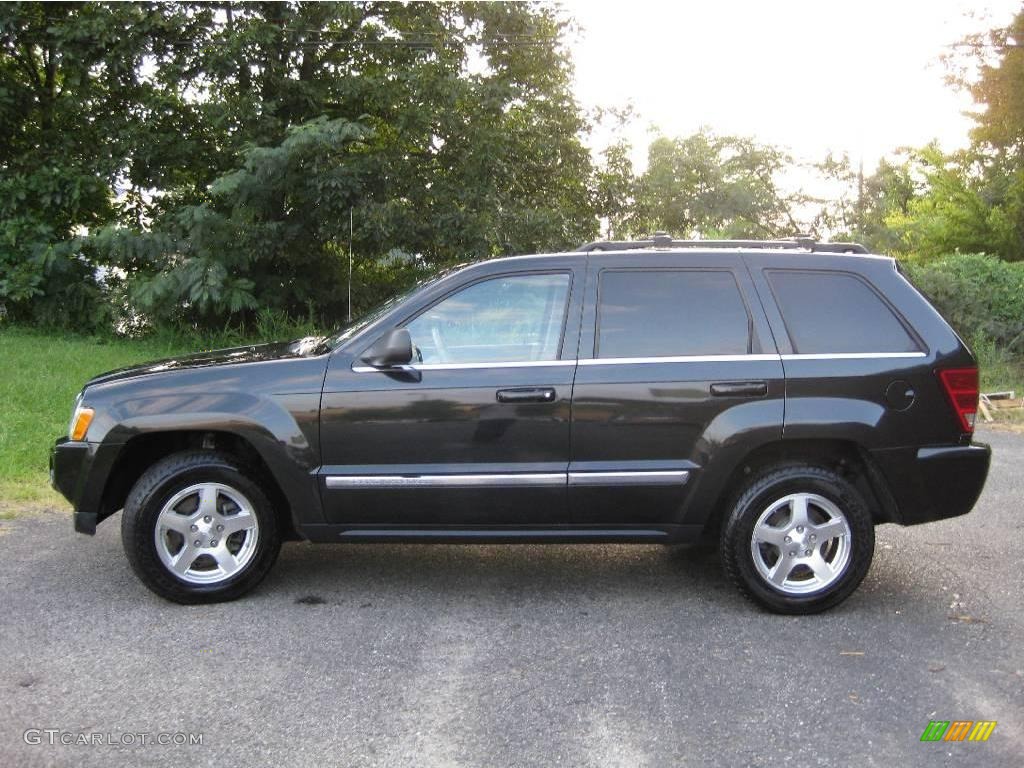 2005 Grand Cherokee Limited - Brilliant Black Crystal Pearl / Khaki photo #5