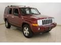 2009 Red Rock Crystal Pearl Jeep Commander Sport 4x4  photo #1