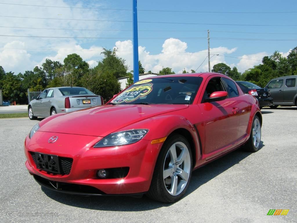 2004 RX-8  - Velocity Red Mica / Black/Red photo #1