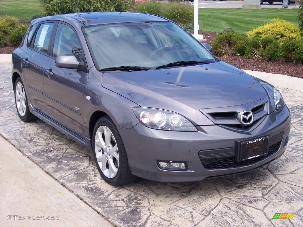 2008 MAZDA3 s Sport Hatchback - Galaxy Gray Mica / Black photo #1