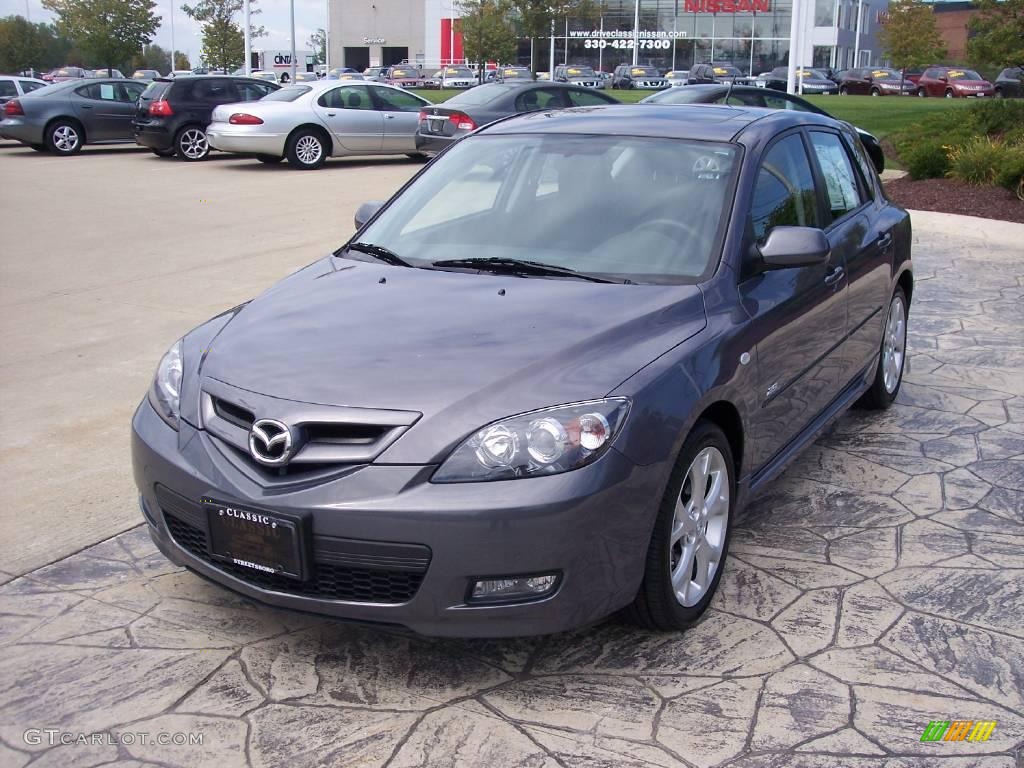 2008 MAZDA3 s Sport Hatchback - Galaxy Gray Mica / Black photo #2