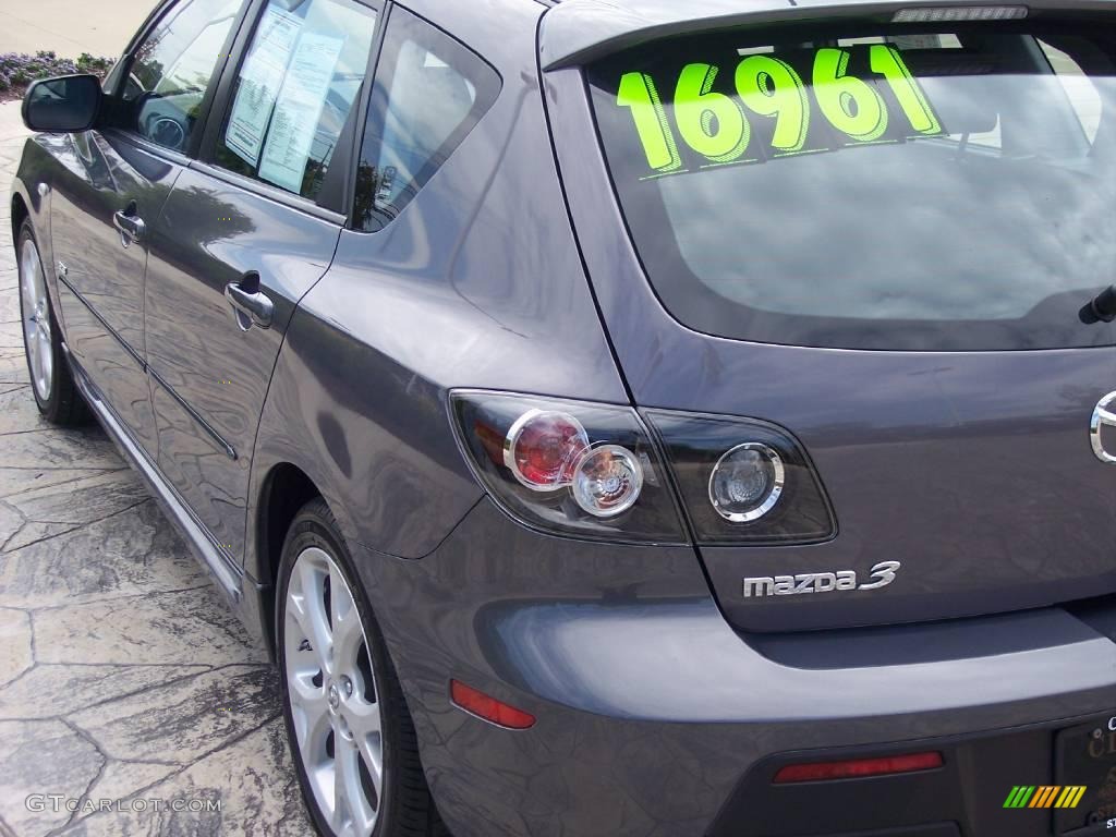 2008 MAZDA3 s Sport Hatchback - Galaxy Gray Mica / Black photo #7