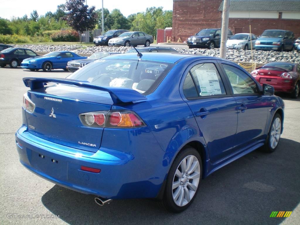 2010 Lancer GTS - Octane Blue Metallic / Black photo #10