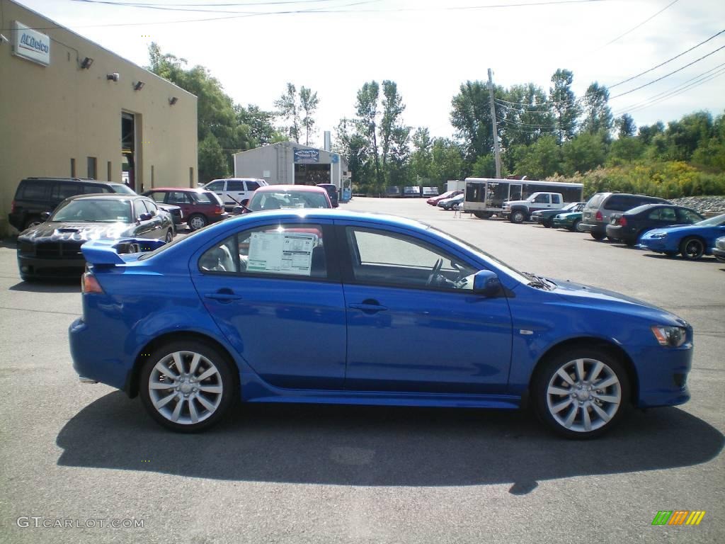 2010 Lancer GTS - Octane Blue Metallic / Black photo #11
