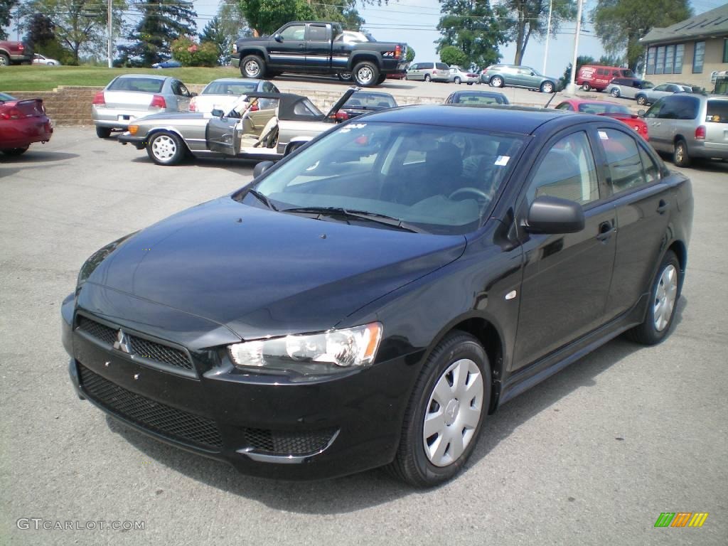 2010 Lancer DE - Tarmac Black Pearl / Black photo #1