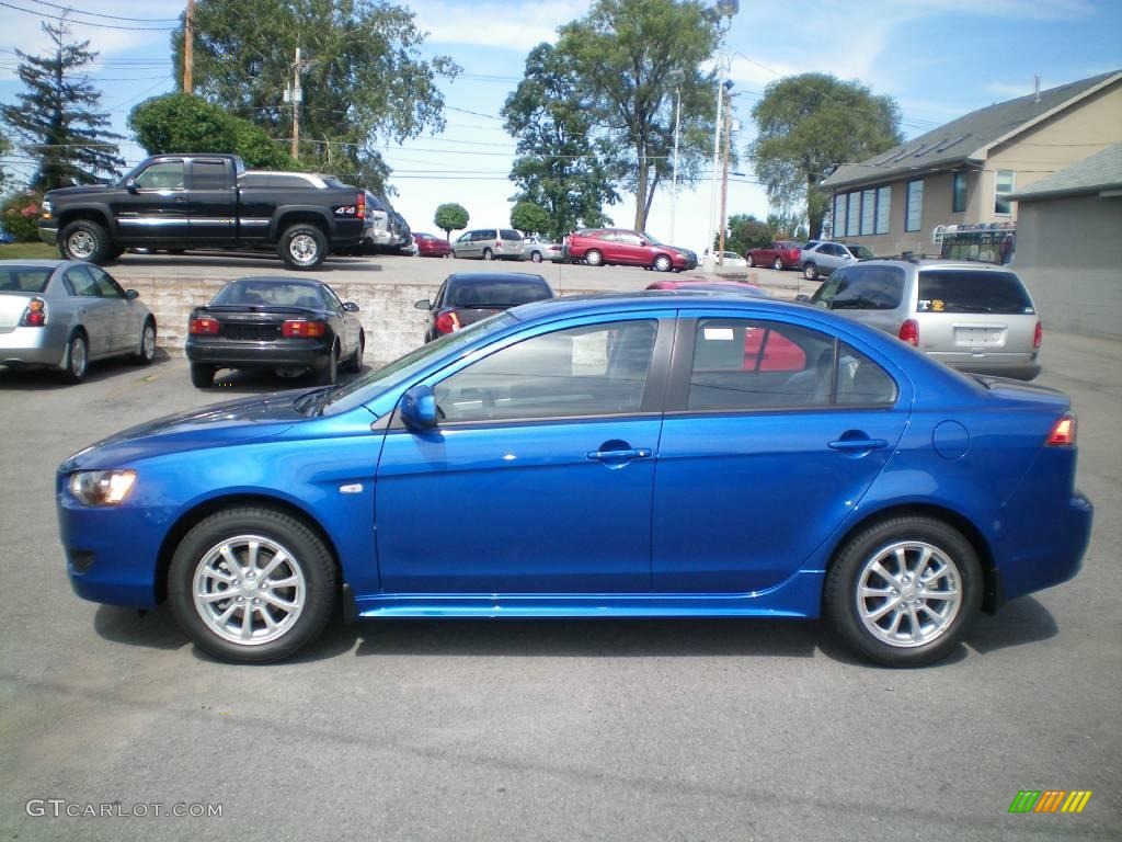 2010 Lancer ES - Octane Blue Metallic / Black photo #7