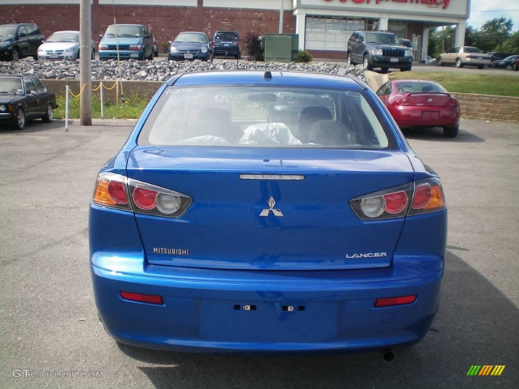 2010 Lancer ES - Octane Blue Metallic / Black photo #9