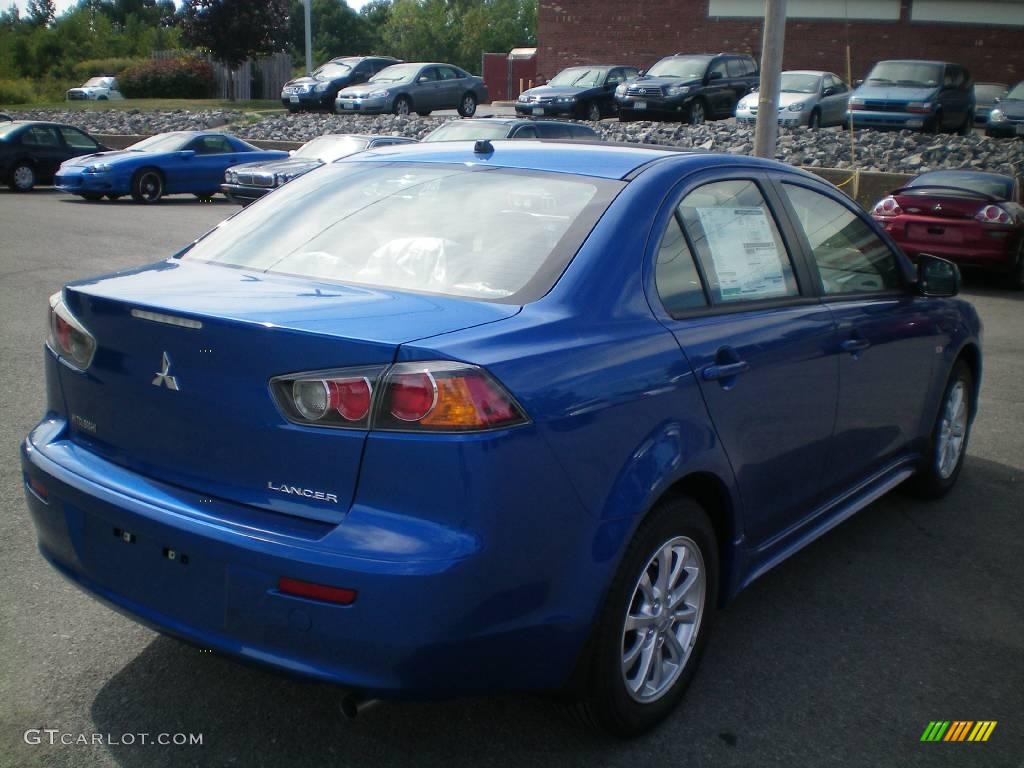 2010 Lancer ES - Octane Blue Metallic / Black photo #10