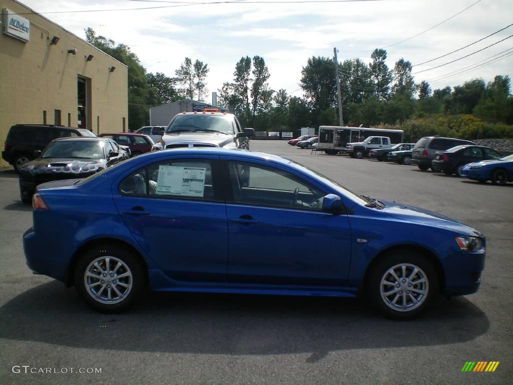 2010 Lancer ES - Octane Blue Metallic / Black photo #11